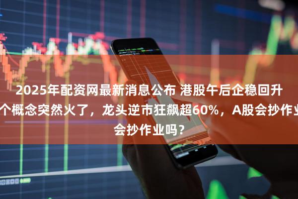 2025年配资网最新消息公布 港股午后企稳回升，这个概念突然火了，龙头逆市狂飙超60%，A股会抄作业吗？
