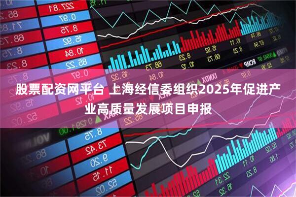 股票配资网平台 上海经信委组织2025年促进产业高质量发展项目申报
